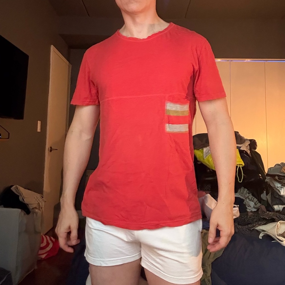 Uniforms For The Dedicated - Red Men's Short Sleeve Tee with Pocket